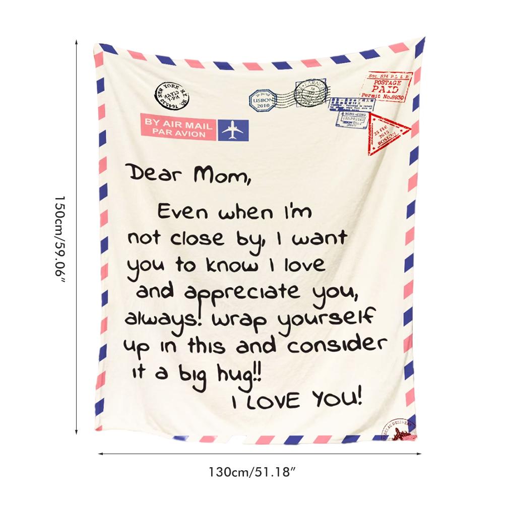 Mother s Day Father s Day Letter Printed Throw Blanket Gifts Soft Flannel Blanket for Bed Couch Living Room