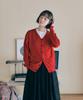 Malen [Malen X Inssing] Unisex Light V-Neck Cardigan Red