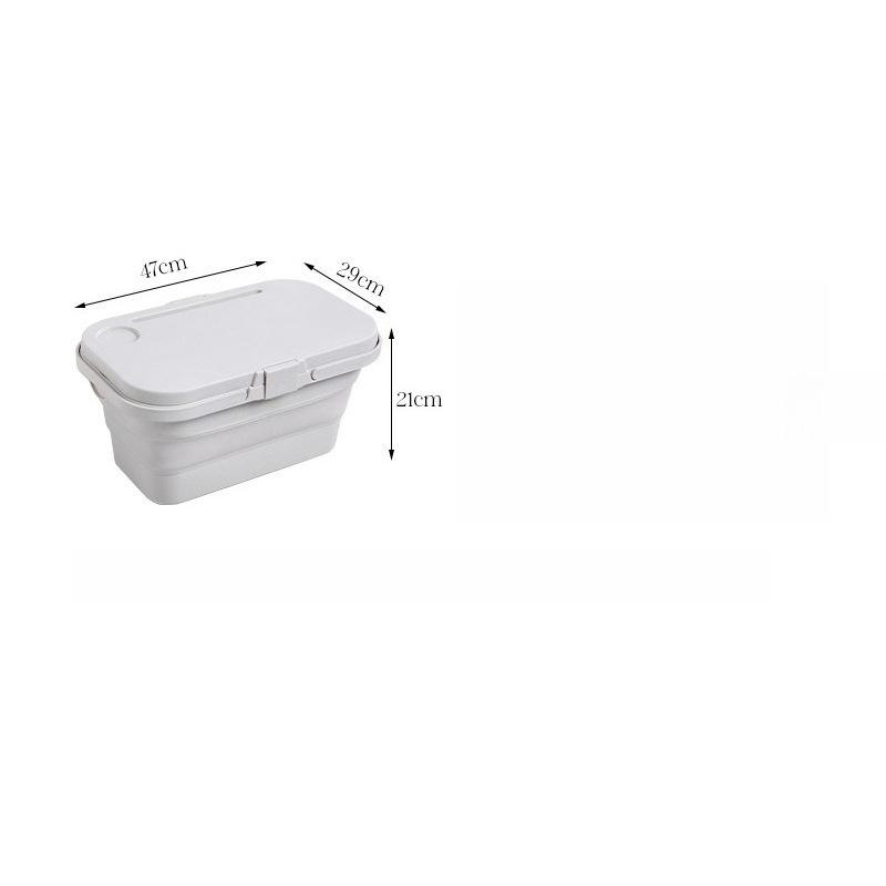 Folding picnic basket convenient with lid fruit basket camping large capacity multifunctional handheld storage basket белый