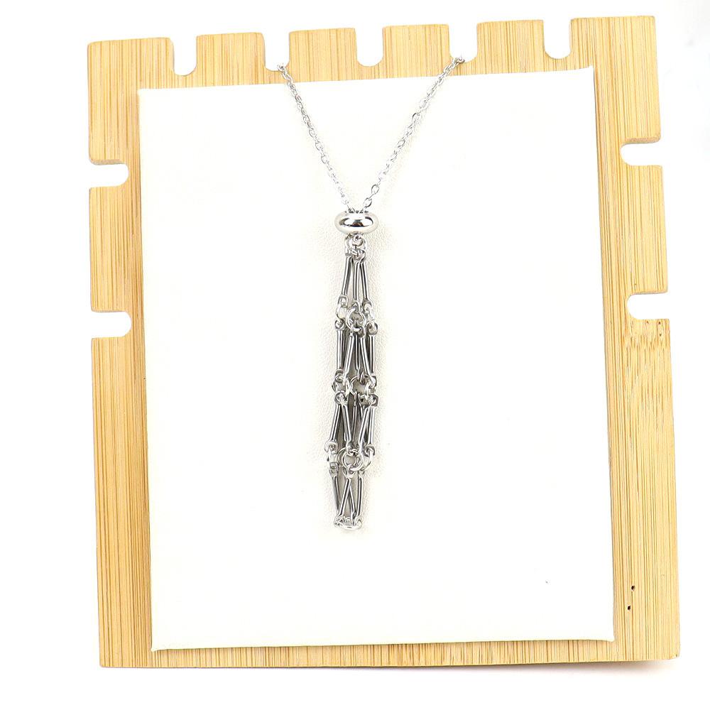 Geometric Necklace With Adjustable Stainless Steel Chain For Womens Fashion Jewelry