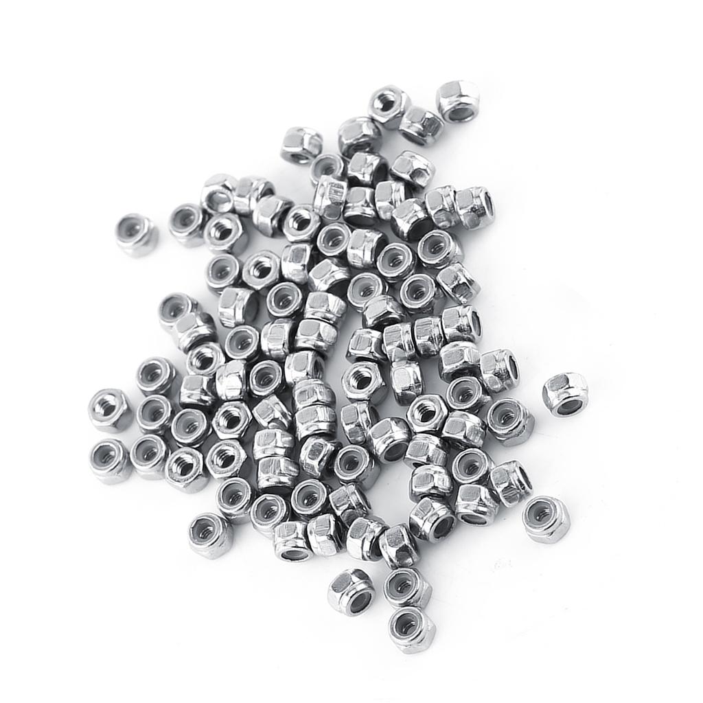 M2 M12 Stainless Steel SS304 Locknut Hex Nut Hexagon Locknuts with Nylon Insert