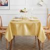 Table Cover Satin Tablecloth Soft Overlay Wedding Satin Large  Bright Smooth Silk Rectangle Christmas Banquet Anniversary Dining Party Table Decor