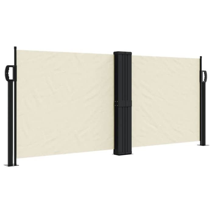 VidaXL Auvent latéral rétractable crème 100x600 cm, écran d’intimité de jardin, brise-vue de balcon, écran d'extérieur, 4004580