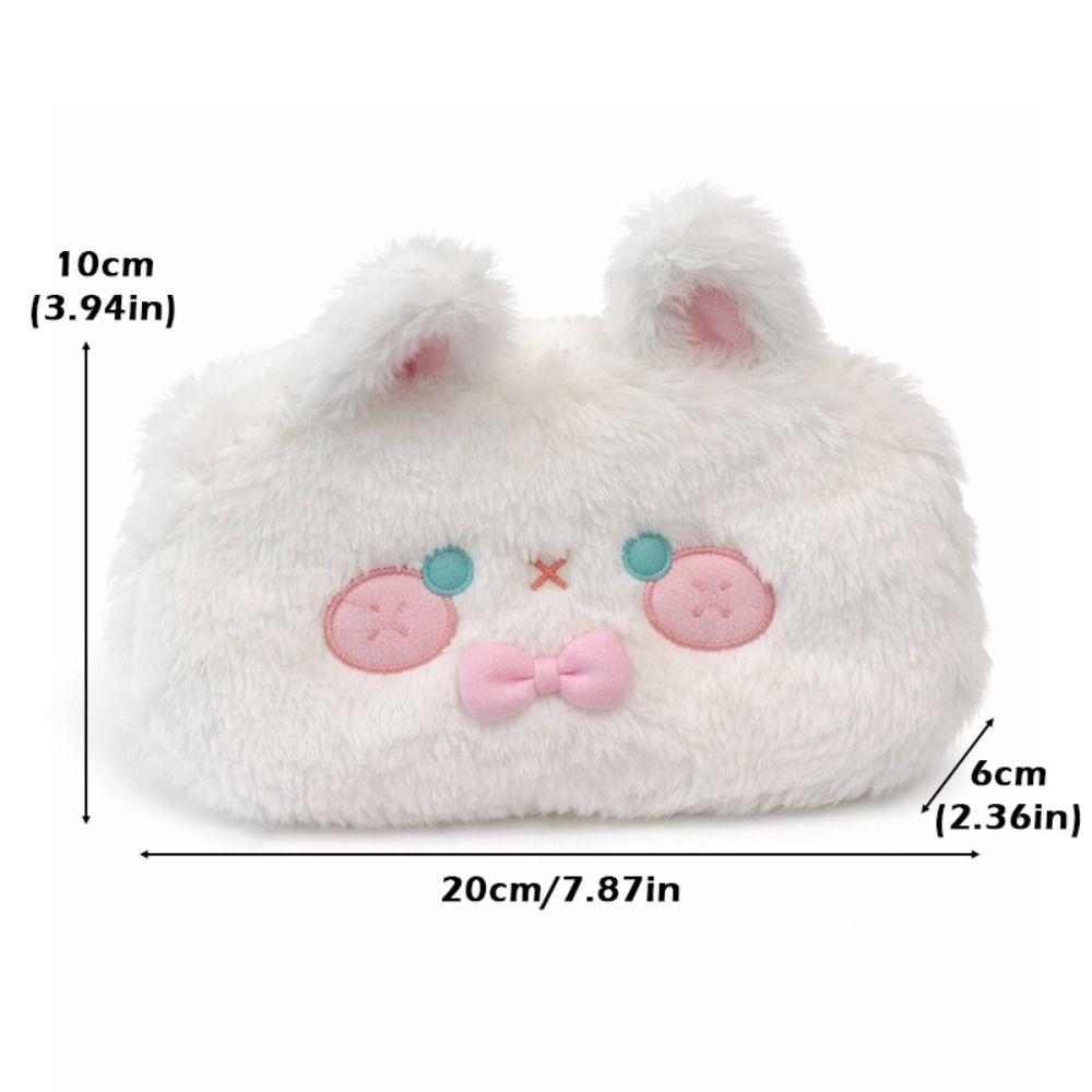 Portable Pencil Case Rabbit Shape Large Capacity Stationery Pouch Stationery Organizer Students
