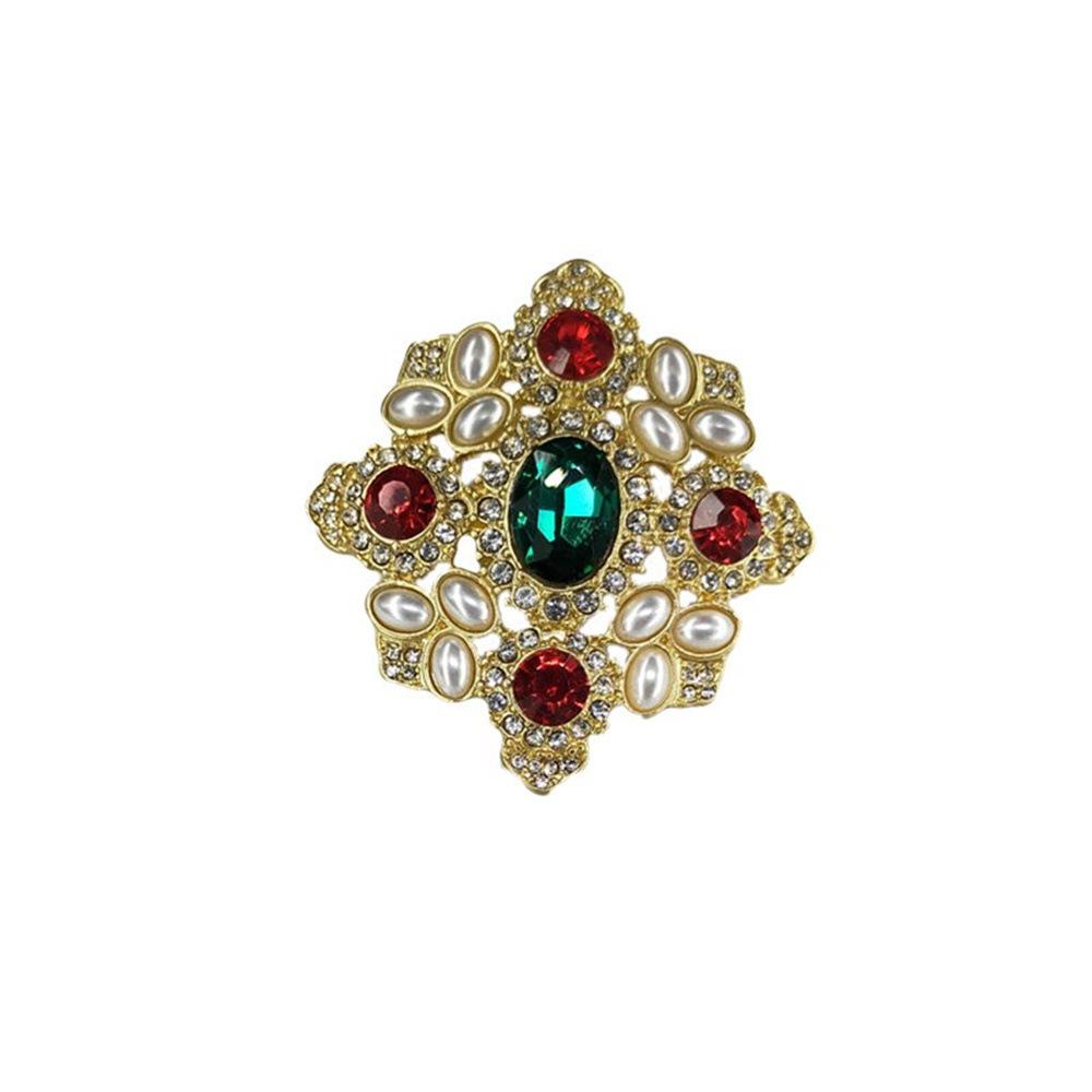 Wintage Broszka Barokowy Styl Modowy Kolczyki Sztyfty Wintage Damska Igła Anty-Światło