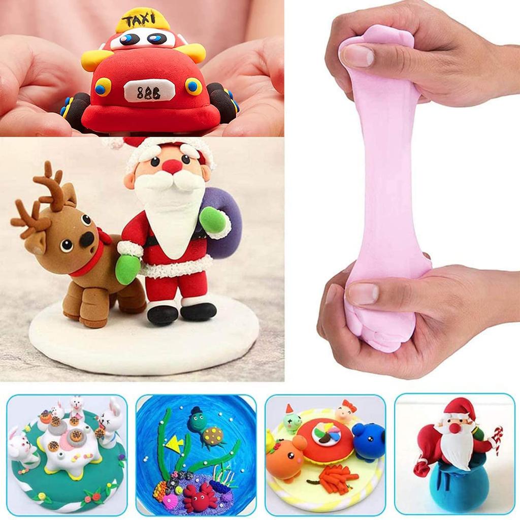 Clay 48 DIY Toy with Crafting Birthday Gift for Boys and Clay for Ages 6 and Up Ultra-Lightweight Set, Colors, Tools, Girls, Air-Drying