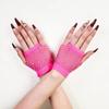 Fishnet Design Rhinestone Gloves Shiny Decor Short Gloves New Fingerless Gloves  Dance Performance