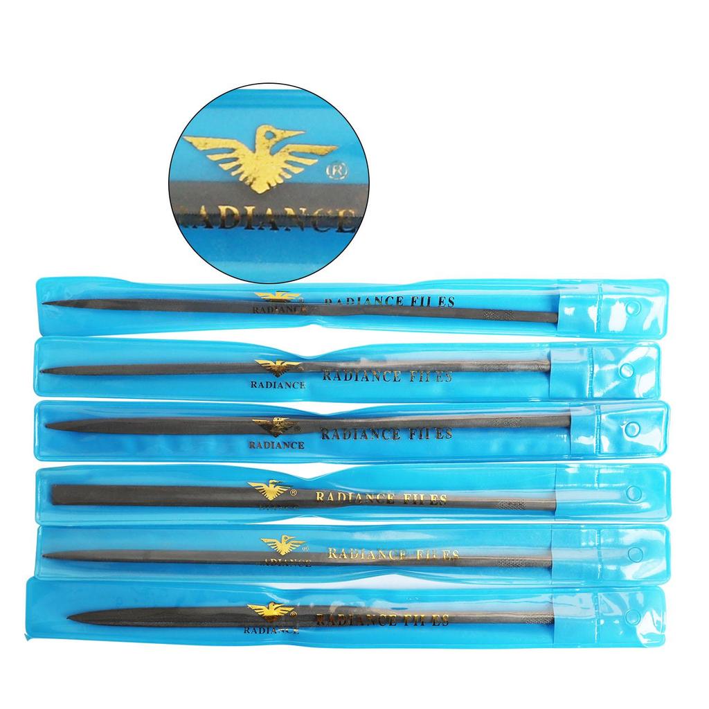 Shaping Files Industries 6-Piece Swiss Pattern Needle File Set, Medium Cut
