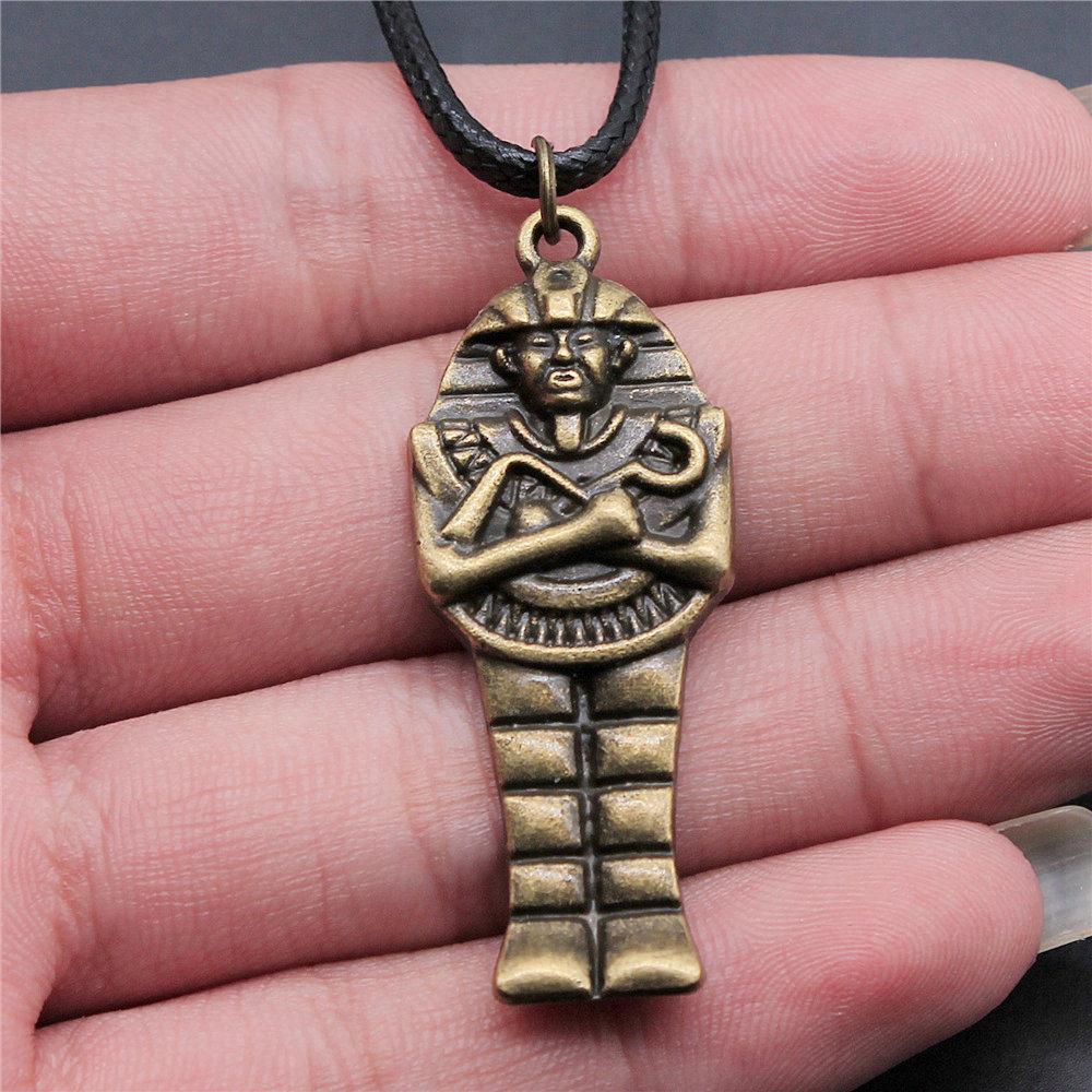45cm Necklace Leather Chain Big Chief Pharaoh Buddhism Minimalist Jewelry Components QN015