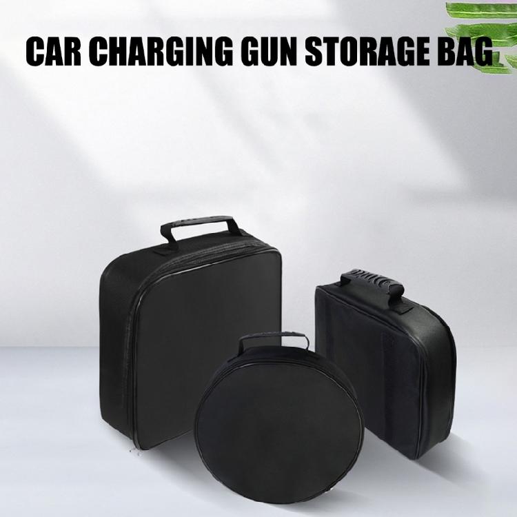 Spacious EV Charging Cable Storage Bag for Outdoor Use Water Resistant Black Electric Vehicle Accessories Organizer Case