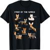 Foxes Of The World Funny Fox Animals Educational T Shirt T-Shirt