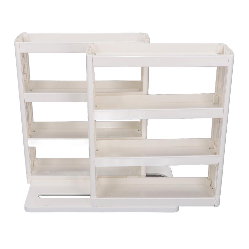 Folding Storage Shelf 90 Degree Rotating Spice Organizer Rack for Kitchen and Bathroom Cabinet