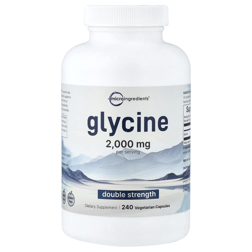 Micro Ingredients, Glycine, 240 Veggie Capsules (500mg per capsule)
