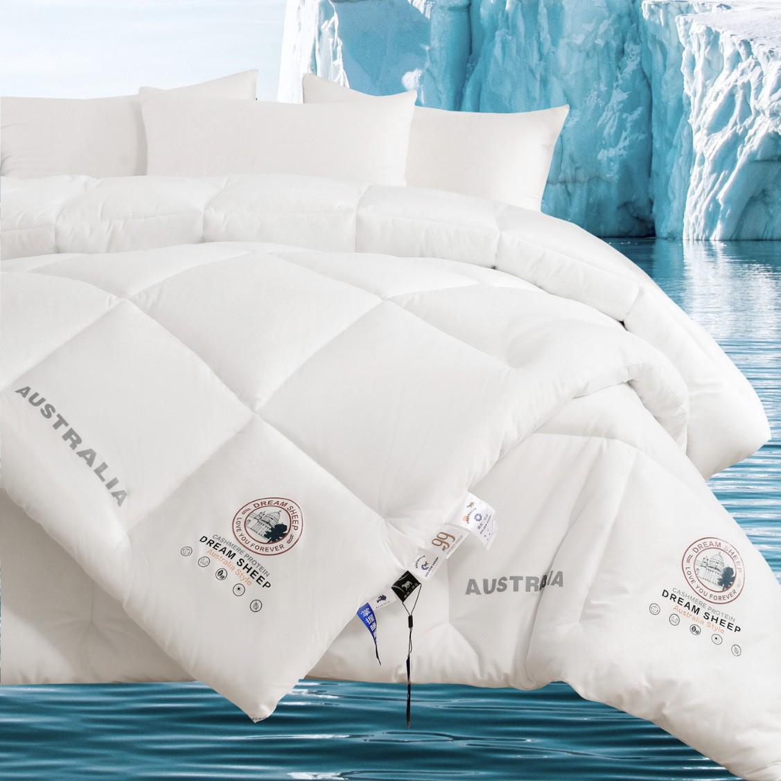 

Зимнее одеяло из исландской шерсти и кашемира - Толстое, теплое, всесезонное одеяло для общежития 150x200cm, 2kg