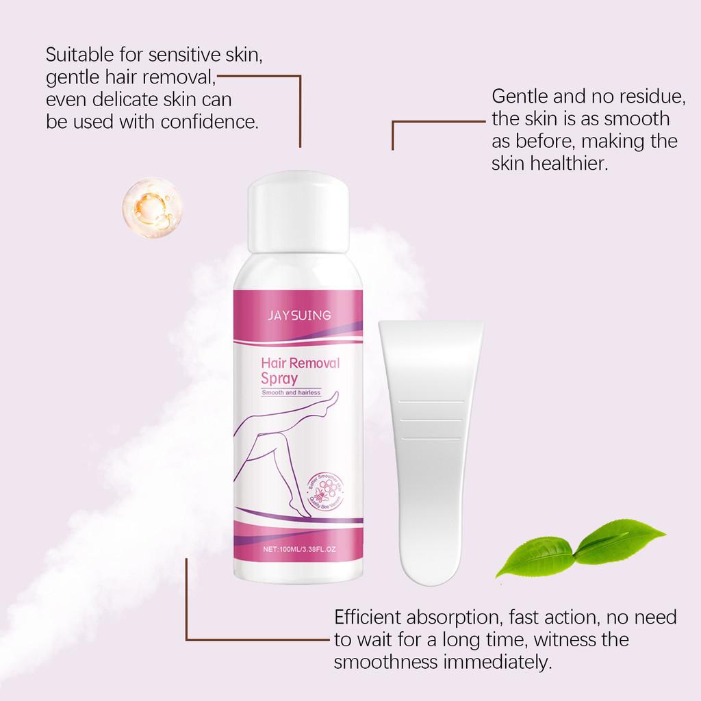 Jaysuing Bee Venom Hair Removal Spray Gentle Smooth Skin Treatment For Underarms And Arms 100ml