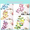 Stunning 12pcs 3d Butterfly Wall Stickers For Vibrant Diy Room Decoration And Decor