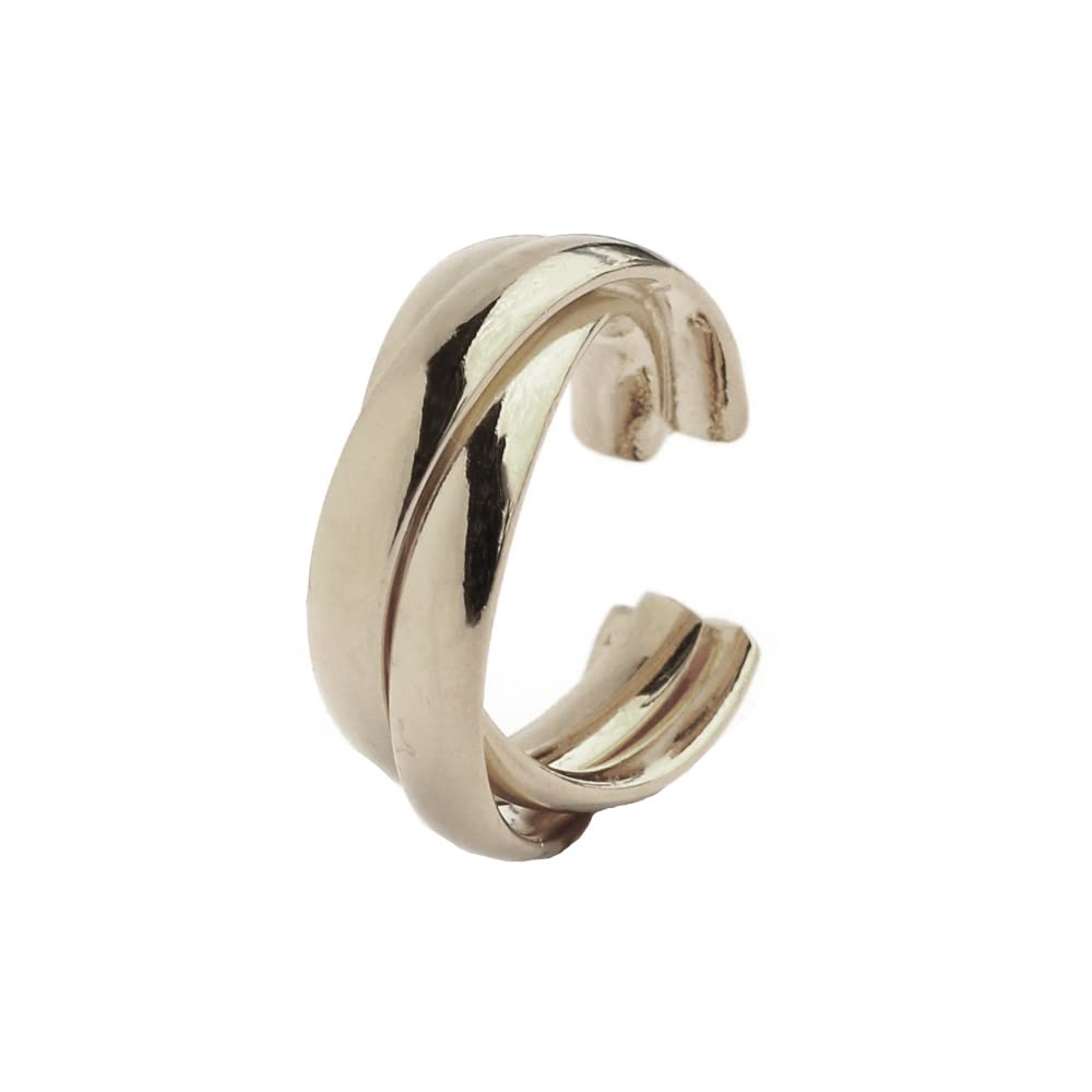 

Large ear cuff for made in hypoallergenic [Melody Accessories] women, Japan, (EC-89) (Silver color)