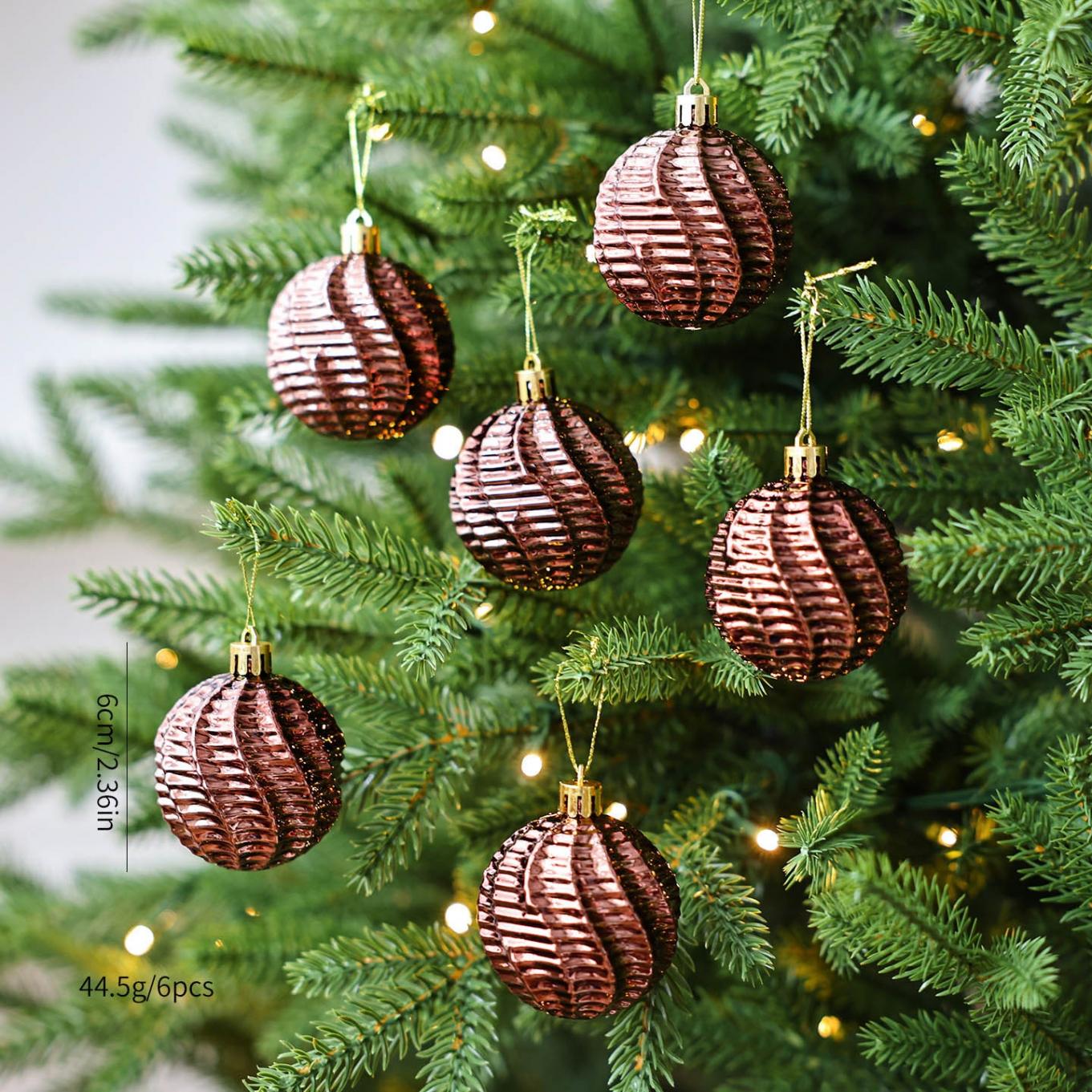 

6cm Diameter Christmas Ball Ornaments Hanging Decor блакить