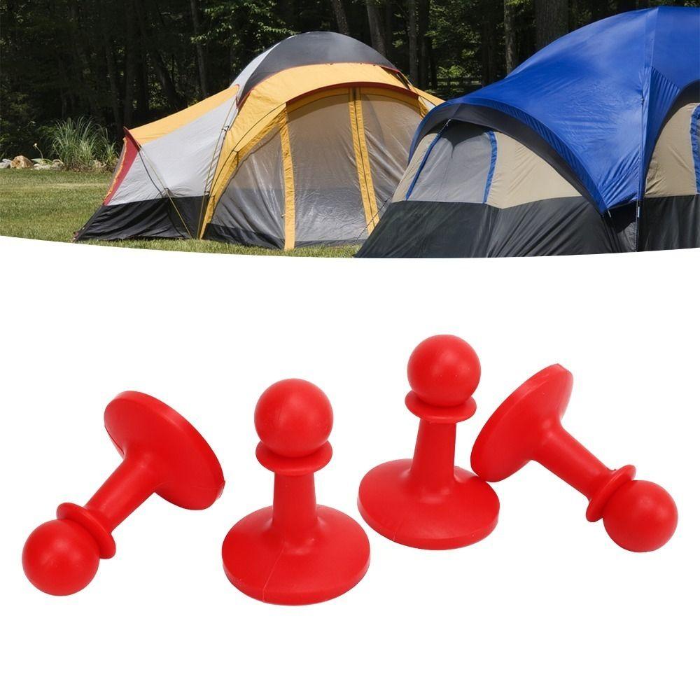 4 Pcs Anti-Static Lightning Protection Cap Stable Firm Pole Tip Protector Camping