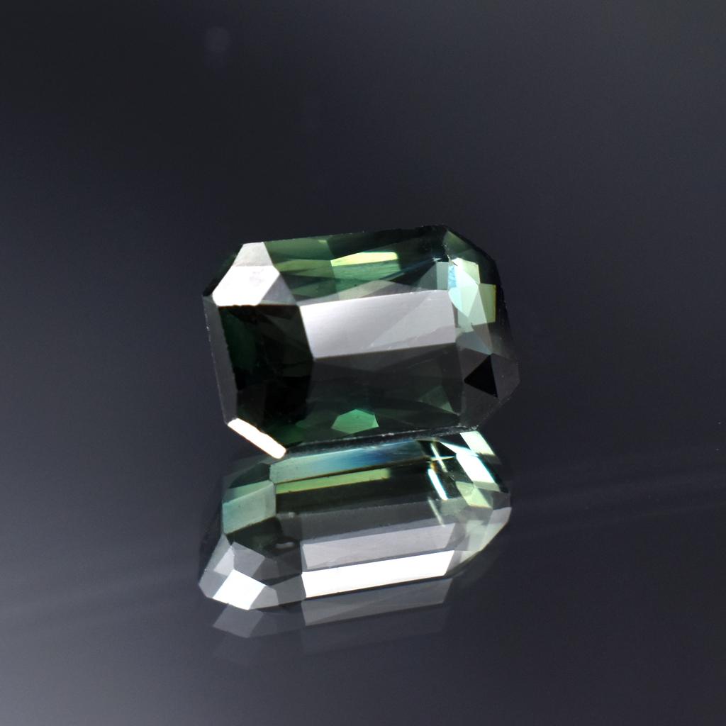 Sapphire 10.35 Ct Natural Rare Emerald Cut Deep Green CERTIFIED Loose Gemstone SU-150