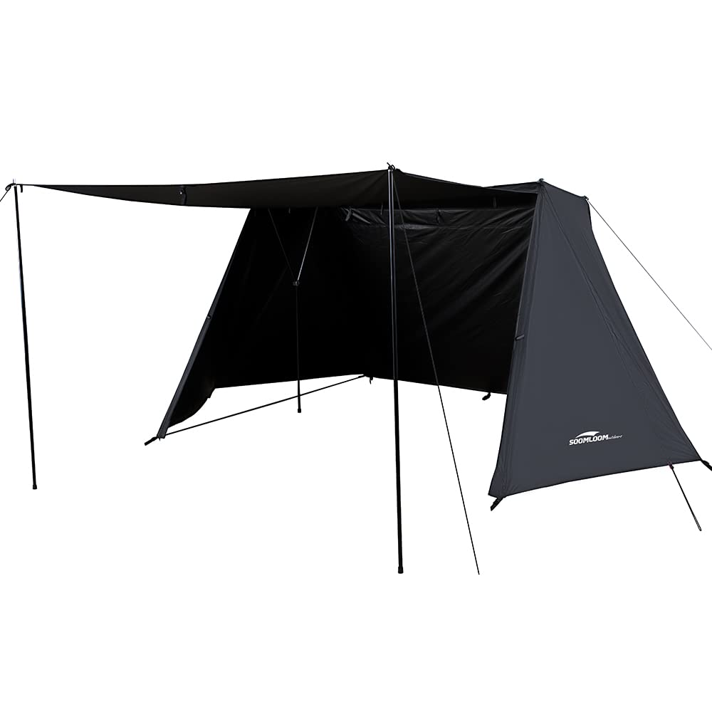 

Soomloom tent Capture tent Solar Block Coating Dark Shade For Camping 1 Person Lightweight Comfort Outdoor Camping 150D Polyester Waterproof Sunshade чёрный