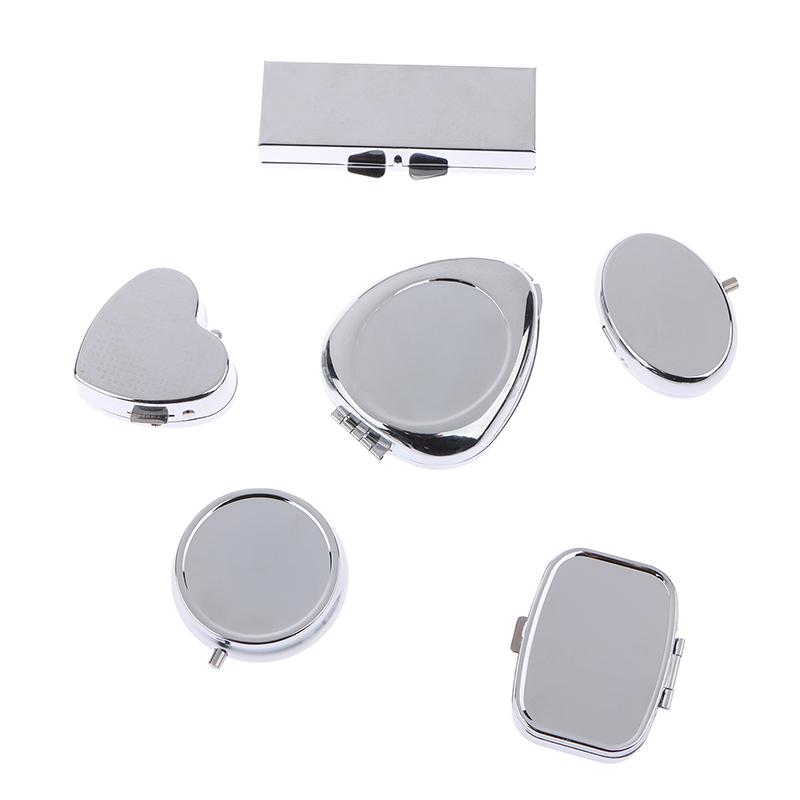 1PCS Metal Pill Boxes Medicine Organizer Container Medicine Case Pill Candy Box Round Rectangular Tablet Pill Box Container