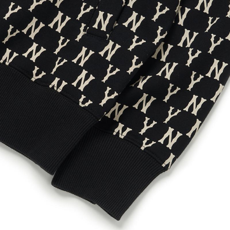 New MLB Monogram Collection Sweatshirt Unisex Black 3AHDM0224-50BKS