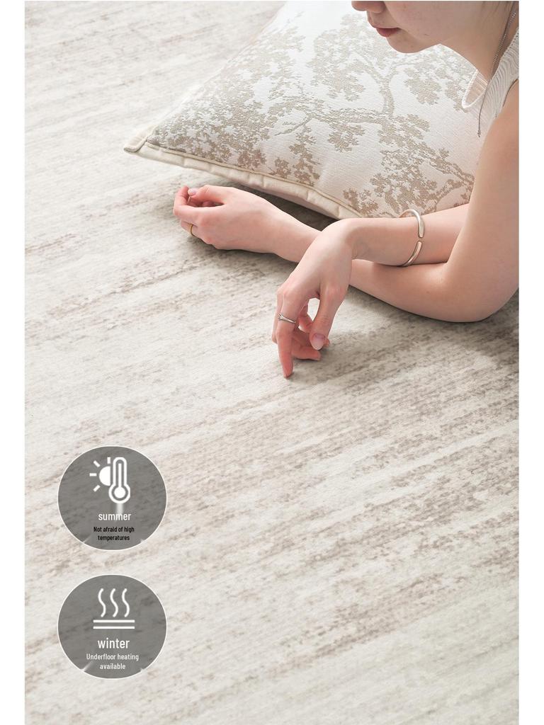 Luxury Cream Large Area Sofa Carpet for Living Room & Bedroom