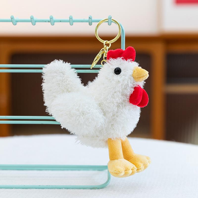 

14Cm Simulation Chicken Keychain Pendant Creative Plush Stuffed Doll Toys Sofa Pillow Schoolbag Pendant Keyring Children Toys
