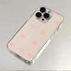 Romantic Pink Bow Phone Case for iPhone 17 Air 16 15 14 13 12 11 Pro Max Plus Mini 8 7 Soft Transparent Cover Fundas Accessory