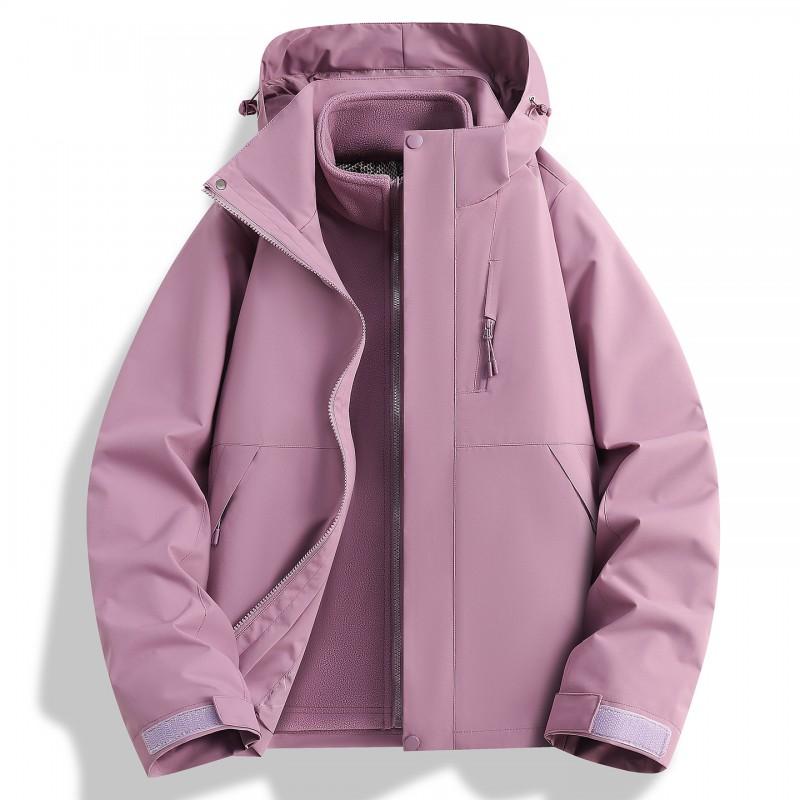 3-in-1 Waterproof Windproof Hiking Jacket With Removable Fleece Liner Men Women Outdoor Camping Trekking Winter Fall