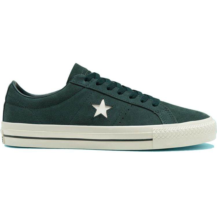 Converse One Star Pro Ox Slip Resistant Durable Low Top Skate Shoes Unisex Sneakers Green White 166024C