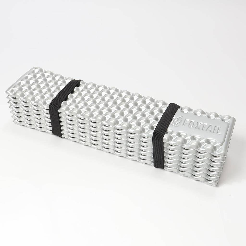 FOXTAIL Camping Mat Heavy Duty Aluminum Coating Ultra Light Outdoor Sleeping Mat IXPE UL Closed Cell Silver Matte (Brown)