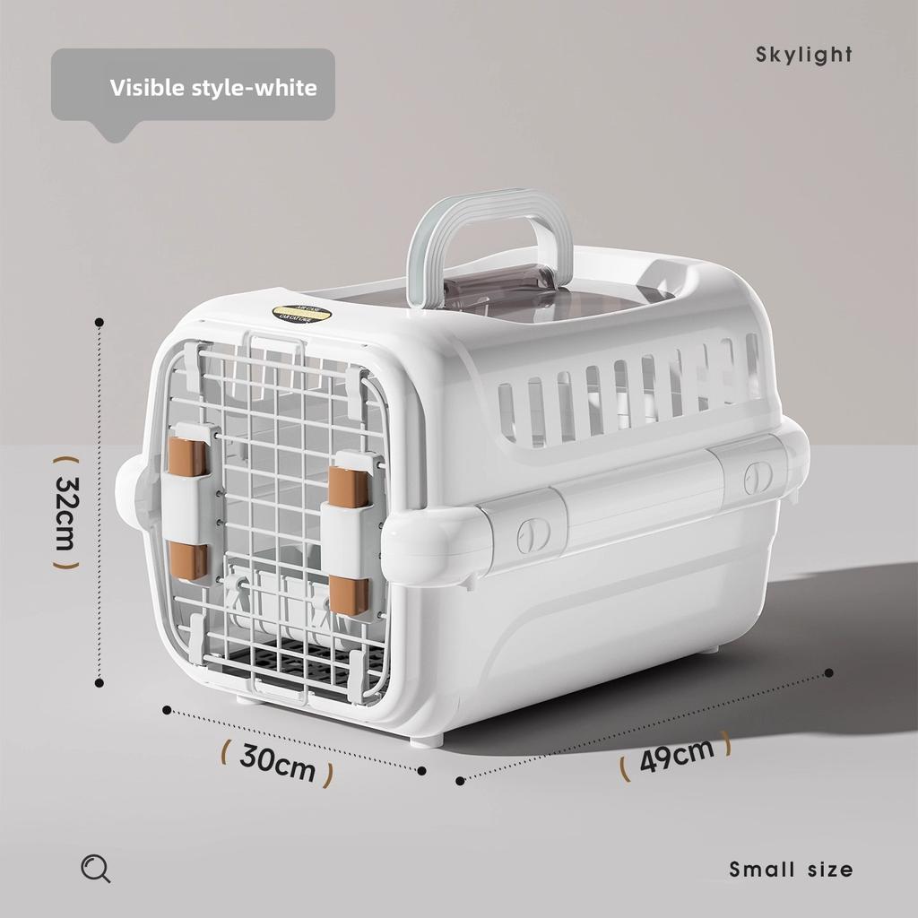 Mobile Pet Carrier Plastic Wire Door Top or Front Loading Pets Up To 20LBS Fully Breathable Perfect for Traveling/Hiking/Camping