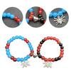 Set of 2 Heart Couple Magnet Bracelets Spiders Charm Matching Wrist Rope Jewelry Halloween Party Gift Costume Accessory