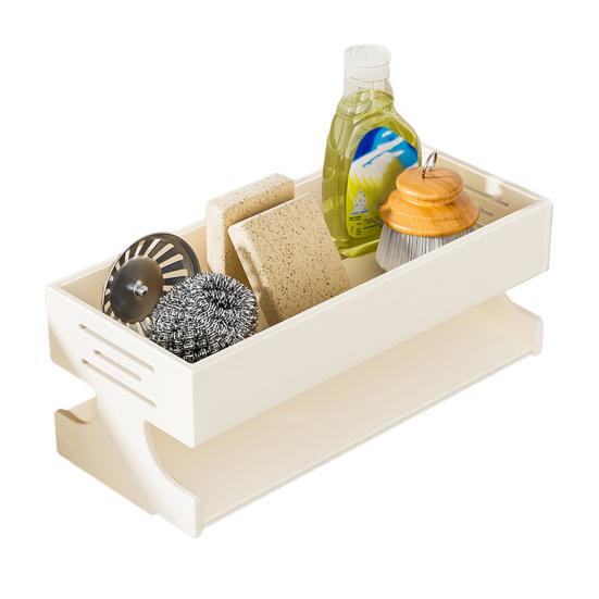 

Кухонная полка для хранения Держатель для губок Корзина для сушки Многофункциональный органайзер для губок тряпок белый