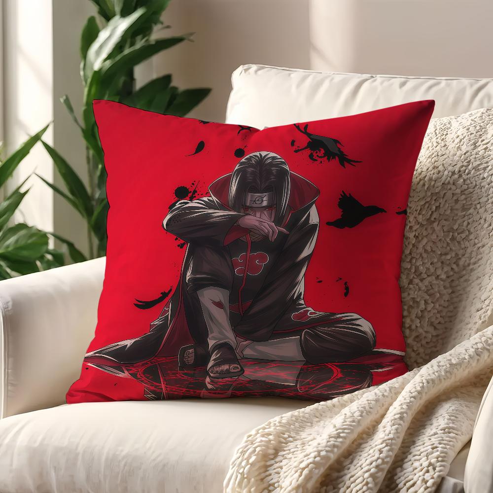 IItachi UUchiha Anime NNaruto cushion cover For Pillow Printing Sofa Decoration Home Car Room Coffee Office Nordic Simplicity