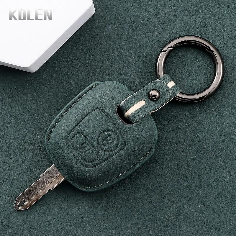 Car Key Case Cover Shell Fob For Peugeot 106 107 206 207 307 For Citroen C1 C2 C3 C4 Xsara Picasso For Toyota Aygo Leather Bag