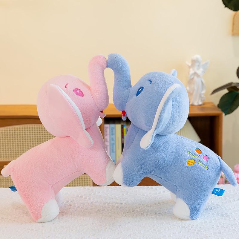 

Lucky Elephant Plush Doll - Cute Stuffed Animal Toy, Perfect for Children s Sleeping or Birthday Gift 35cm 0.3kg рожевий