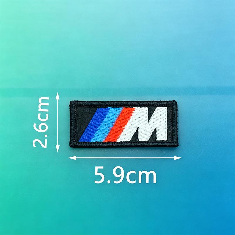 Fashion BMW M Emblem Sport Logo Embroidered Cloth Stickers Clothing Hole Patch Decal Ironing Sewing Adhesive Patches Accessories VL2