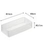 Yamazaki Tower Clear Bottom Stackable Drawer Organizer Set of 2 W8 x D16 x H3.7cm White Cutlery Storage Desk Tray 3642