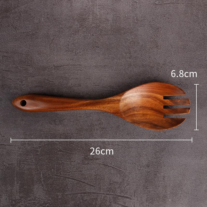 

Набор столовых приборов деревянная большая ложка вилка длинная сервировочная посуда кухня