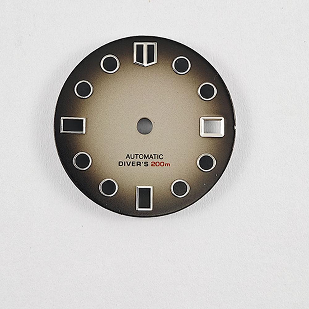 NH35 28.5mm No Logo Sterile Sanding Watch Dial For NH35A NH36 Movement High Quality Silver Nail Date dial Accessories