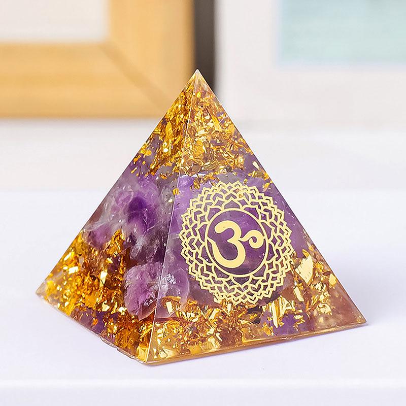 7Pcs Pyramid Set With Gift Box 3Cm Natural  Stone Pyramid  Energy Tower Home Decorative Ornament Home Decor