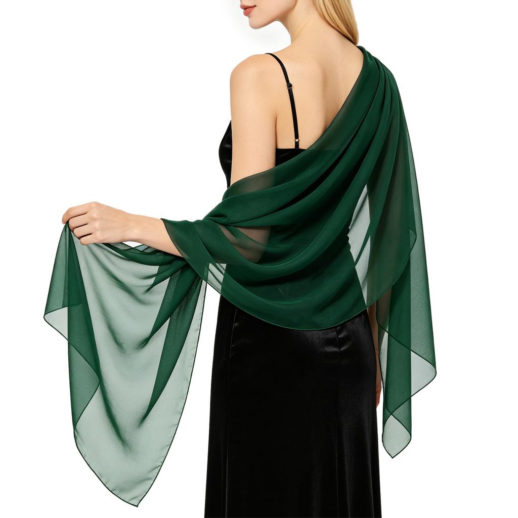 Damen-Abendschal Leichter durchsichtiger Wickelschal für formelle Party Hochzeit Abschlussball Accessoire Elegantes Design Weicher Stoff