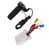 12V 250W Aluminum Alloy Brushed Speed Controller Long Line Throttle Twist Grip Set for Electric