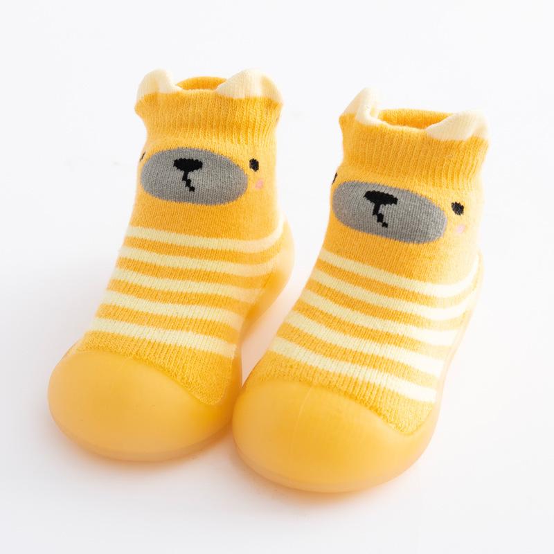 Autumn Winter Thick Warm Baby Anti Slip Floor Socks High Top Shoes Soft Sole