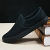 New Canvas Shoes Men's Shoes All Black Casual Solid Color  De Hombre Mens Loafers Chunky Sneakers Mens Casual Shoes Gvf