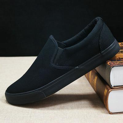 Neue Canvas-Schuhe Herrenschuhe Ganz Schwarz Lässig Einfarbig De Hombre Herren Slipper Klobige Sneaker Herren Freizeitschuhe gvf