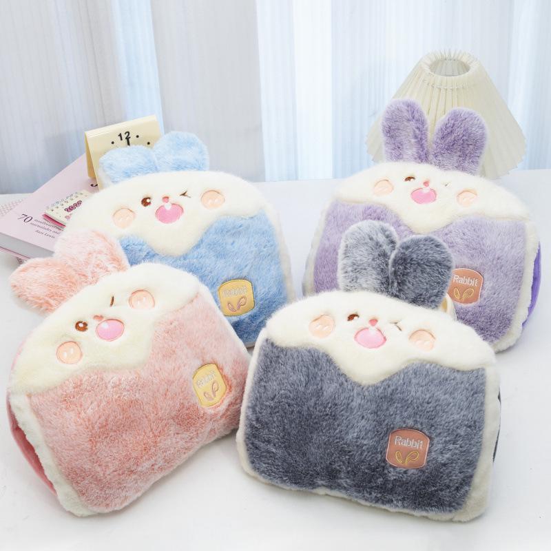 Electric Hot Water Bottle: Safe, Explosion-Proof, Auto Power-Off, Double Hand Inserts, Washable, Baby-Friendly